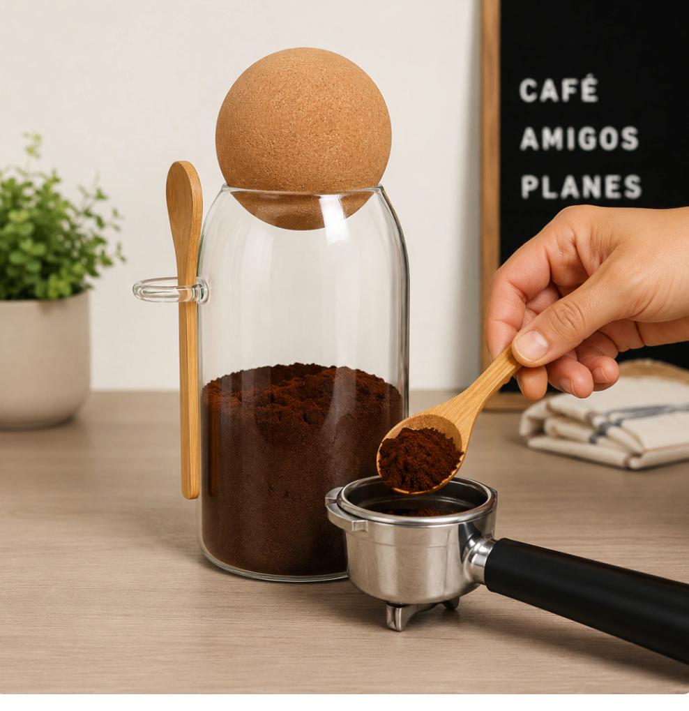 Set de 2 frascos de vidrio con tapa de corcho Velmora